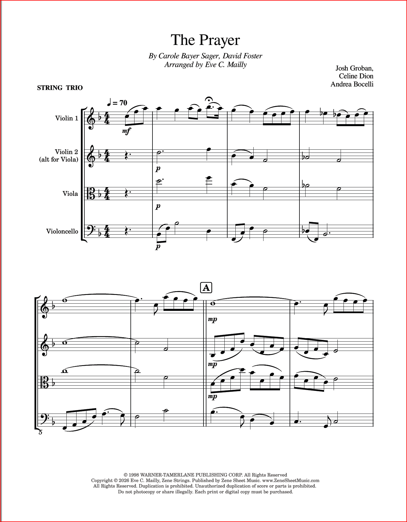 The Prayer - David Foster & Carole Bayer Sager