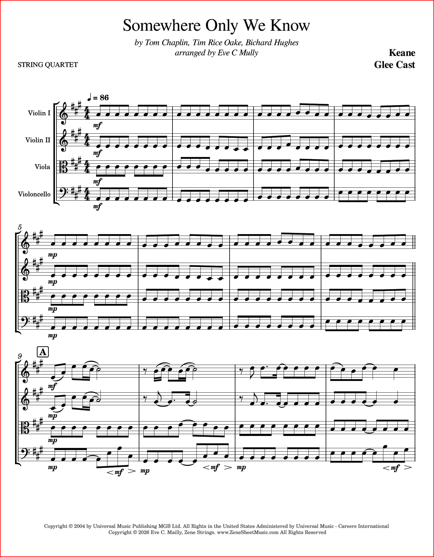 Somewhere Only We Know - Tom Chaplin, Tim Rice-Oxley, Richard Hughes